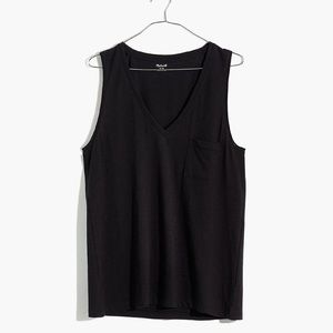 NEW WITH TAGS Madewell Cotton V-Neck Pocket Tank